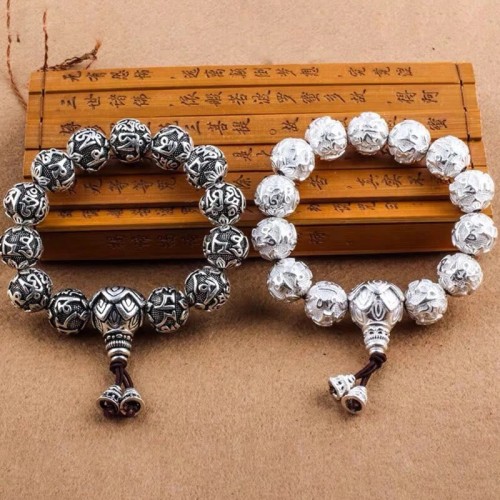 Tibetan Om Mani Padme Hum Alloy Beads Bracelet