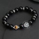 925 Silver Black Obsidian Eye of Providence Bracelet 925 Silver Black Obsidian Eye of Providence Bracelet