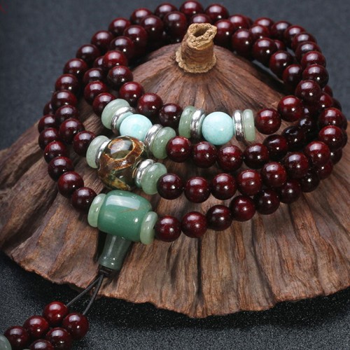 108 Beads Sandalwood Aventurine Luck Healing Bracelet 108 Beads Sandalwood Aventurine Luck Healing Bracelet