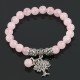 Natural Gemstone Tree of Life Lucky Charm Bracelet
