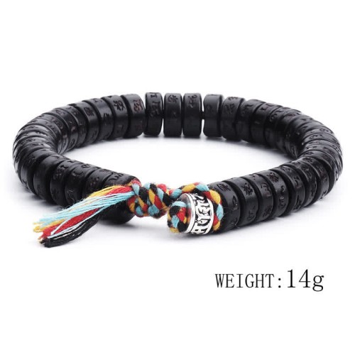Tibetan Coconut Shell Om Mani Padme Hum Bracelet Tibetan Coconut Shell Om Mani Padme Hum Bracelet