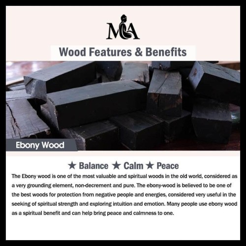 108 Beads Ebony Wood Dzi Bead Balance Bracelet 108 Beads Ebony Wood Dzi Bead Balance Bracelet