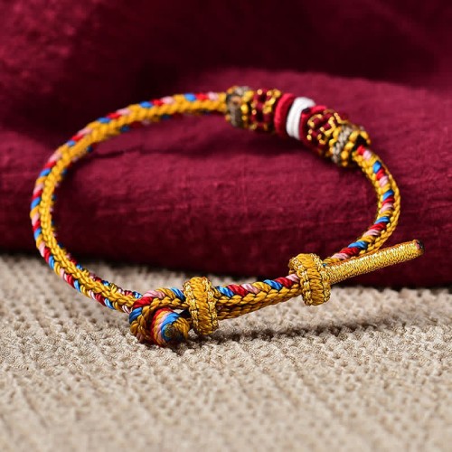 Dunhuang Color Luck Braid String Bracelet