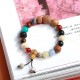 Bodhi Seed Agate Wisdom Harmony Wrist Mala Bodhi Seed Agate Wisdom Harmony Wrist Mala