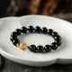 Black Obsidian White Crystal Dragon Strength Bracelet Black Obsidian White Crystal Dragon Strength Bracelet