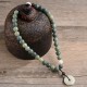Cyan Bodhi Seed Lotus Jade Peace Buckle Wisdom Bracelet Cyan Bodhi Seed Lotus Jade Peace Buckle Wisdom Bracelet