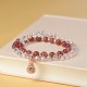 Strawberry Quartz Money Bag Positive Bracelet