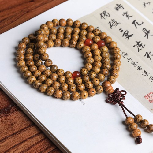 108 Mala Bodhi Seed Red Agate Auspicious Bracelet 108 Mala Bodhi Seed Red Agate Auspicious Bracelet