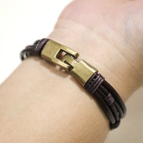 Vintage Leather Brown Rope Bracelet Vintage Leather Brown Rope Bracelet