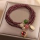 Garnet Strawberry Quartz Koi Fish Bracelet Garnet Strawberry Quartz Koi Fish Bracelet
