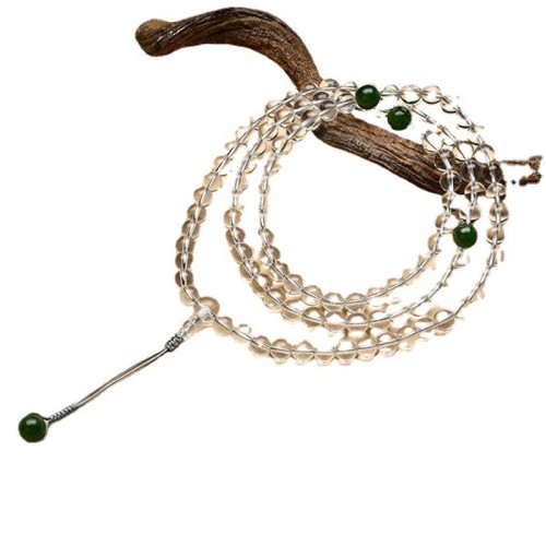 108 Beads White Crystal Jade Meditation Bracelet 108 Beads White Crystal Jade Meditation Bracelet