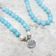 Amazonite Stone Healing Lotus Mala Bracelet Amazonite Stone Healing Lotus Mala Bracelet