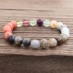 108 Mala Beads Fluorite Black Glitter Stone Protection Bracelet