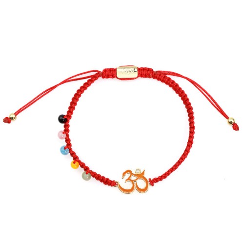 OM Mindfulness Red String Bracelet 