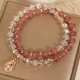 Strawberry Quartz Money Bag Positive Bracelet