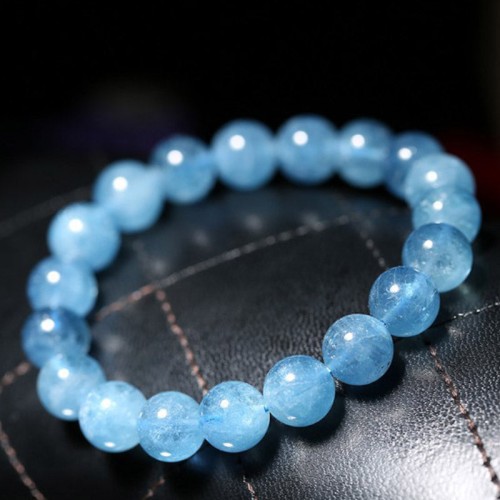 Aquamarine Beads Peace Healing Bracelet Aquamarine Beads Peace Healing Bracelet
