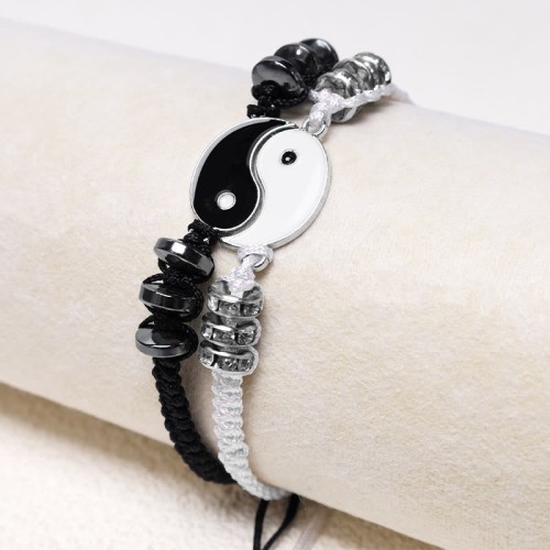 2pcs Yin Yang Hematite Couple Bracelet 2pcs Yin Yang Hematite Couple Bracelet