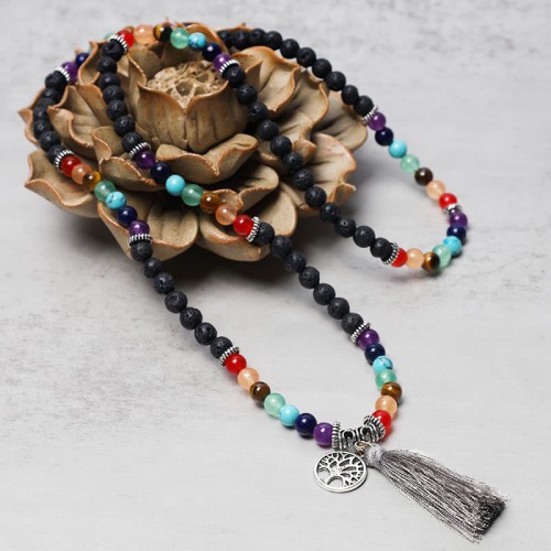 Healing Crystal Mala 108 Meditation Bracelet
