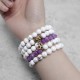 108 Mala Beads Amethyst White Turquoise Healing Bracelet 108 Mala Beads Amethyst White Turquoise Healing Bracelet