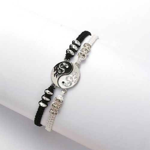 2pcs Yin Yang Dragon Couple Bracelet 2pcs Yin Yang Dragon Couple Bracelet