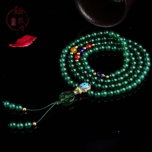 108 Mala Green Agate Power Support Bracelet 108 Mala Green Agate Power Support Bracelet