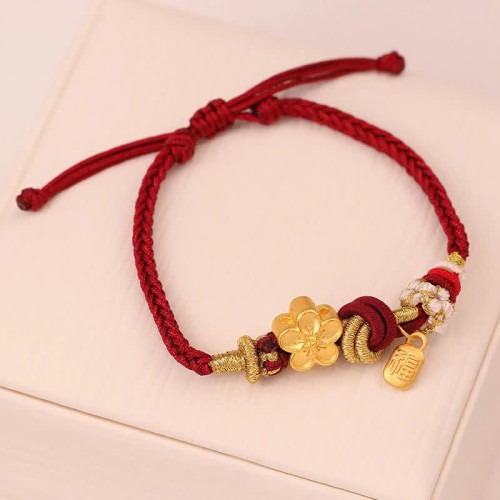 Peach Blossom Luck Red String Bracelet