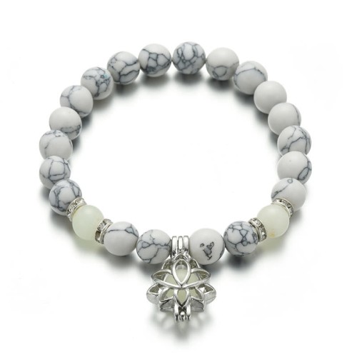 Turquoise Glowstone Lotus Protection Bracelet Turquoise Glowstone Lotus Protection Bracelet