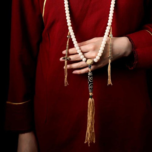 Tibet Bodhi Seed Gray Agate Wealth Bracelet