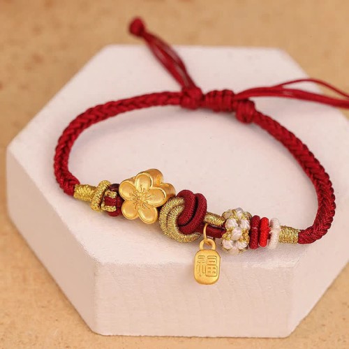 Peach Blossom Luck Red String Bracelet