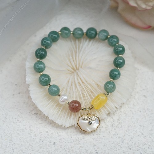 Jade Sea Shell Ruyi Luck Bracelet