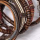 Hemp Cord Wood Beads Leather Bracelet Hemp Cord Wood Beads Leather Bracelet