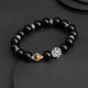 925 Silver Black Obsidian Eye of Providence Bracelet 925 Silver Black Obsidian Eye of Providence Bracelet