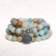 Amazonite Stone Blessing Lotus Mala Bracelet Amazonite Stone Blessing Lotus Mala Bracelet