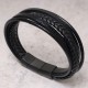Lava Rock Black Onyx Leather Bracelet Lava Rock Black Onyx Leather Bracelet