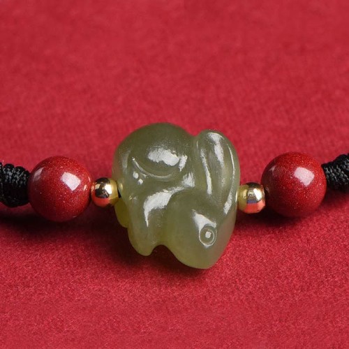 Rabbit Hetian Jade Bunny Abundance Bracelet Rabbit Hetian Jade Bunny Abundance Bracelet