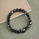 Gold & Silver Sheen Obsidian Lucky Cat Protection Bracelet Gold & Silver Sheen Obsidian Lucky Cat Protection Bracelet