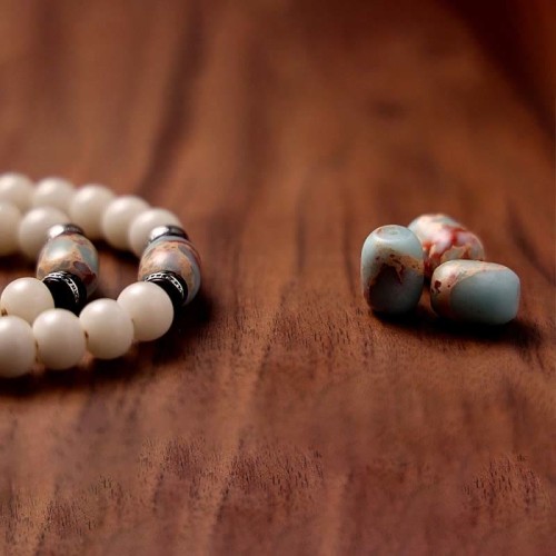 Tibet Bodhi Seed Gray Agate Wealth Bracelet
