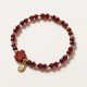 14K Gold Garnet Cinnabar Calm Bracelet 14K Gold Garnet Cinnabar Calm Bracelet