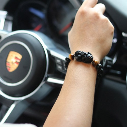 Feng Shui PiXiu Rainbow Obsidian Tiger Eye Wealth Bracelet Feng Shui PiXiu Rainbow Obsidian Tiger Eye Wealth Bracelet