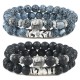 2Pcs Crystal Agate Buddha Protection Bracelet 2Pcs Crystal Agate Buddha Protection Bracelet