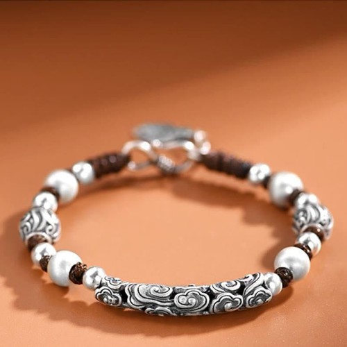 Tibetan Copper 999 Silver Auspicious Cloud Wealth Bracelet Tibetan Copper 999 Silver Auspicious Cloud Wealth Bracelet