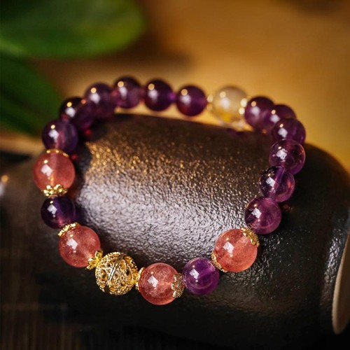 Citrine Amethyst Prosperity Bracelet