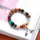 Bodhi Seed Agate Wisdom Harmony Wrist Mala Bodhi Seed Agate Wisdom Harmony Wrist Mala