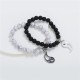 2pcs Black Onyx White Turquoise Yin Yang Bracelet 2pcs Black Onyx White Turquoise Yin Yang Bracelet
