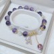 Amethyst Crystal Butterfly Charm Bracelet Amethyst Crystal Butterfly Charm Bracelet