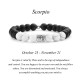 Zodiac Frosted Stone White Turquoise Bracelet Zodiac Frosted Stone White Turquoise Bracelet