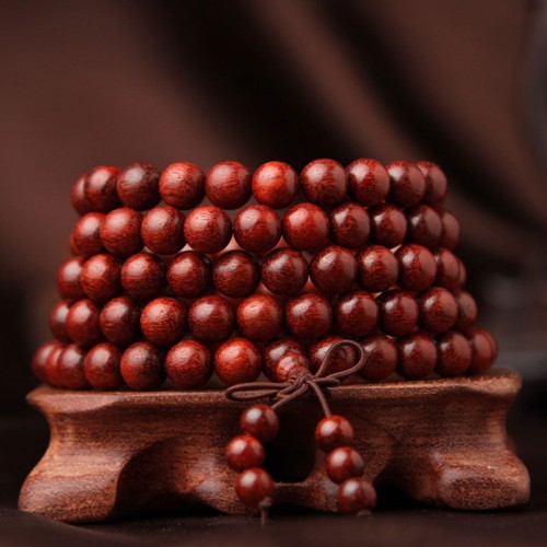 Red Sandalwood 108 Beads Mala Meditation Bracelet Red Sandalwood 108 Beads Mala Meditation Bracelet