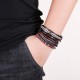 Hemp Cord Wood Beads Leather Bracelet Hemp Cord Wood Beads Leather Bracelet