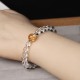 Black Obsidian White Crystal Dragon Strength Bracelet Black Obsidian White Crystal Dragon Strength Bracelet