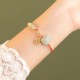 Silver Rabbit Hetian Jade Luck Bracelet